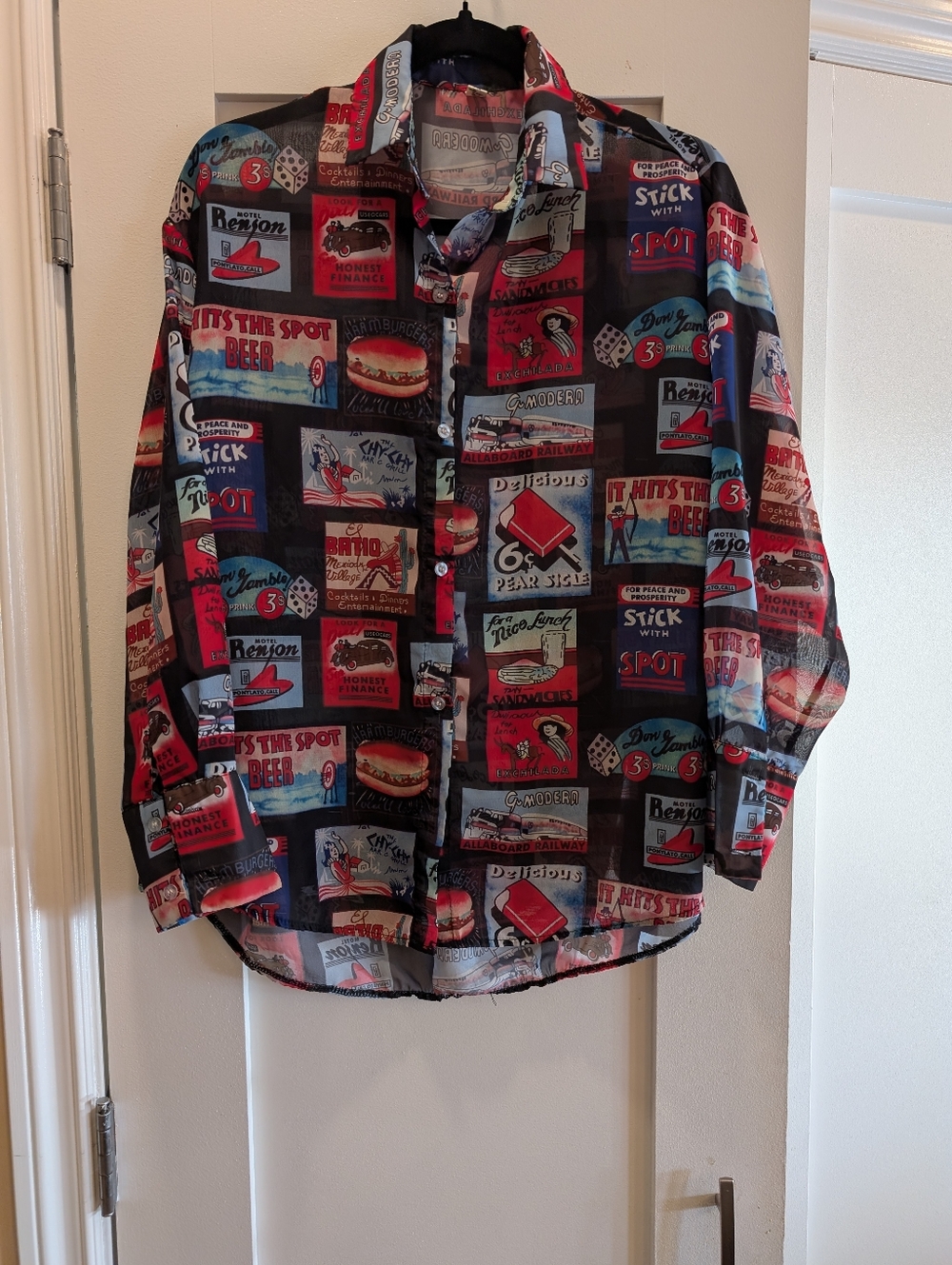 Silk Blend Graphic Blouse